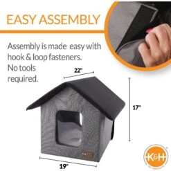 K&H Pet Products Outdoor Heated Kitty House Cat Shelter -Cat Pet Supplies 100537 PT1. AC SS1800 V1637628413