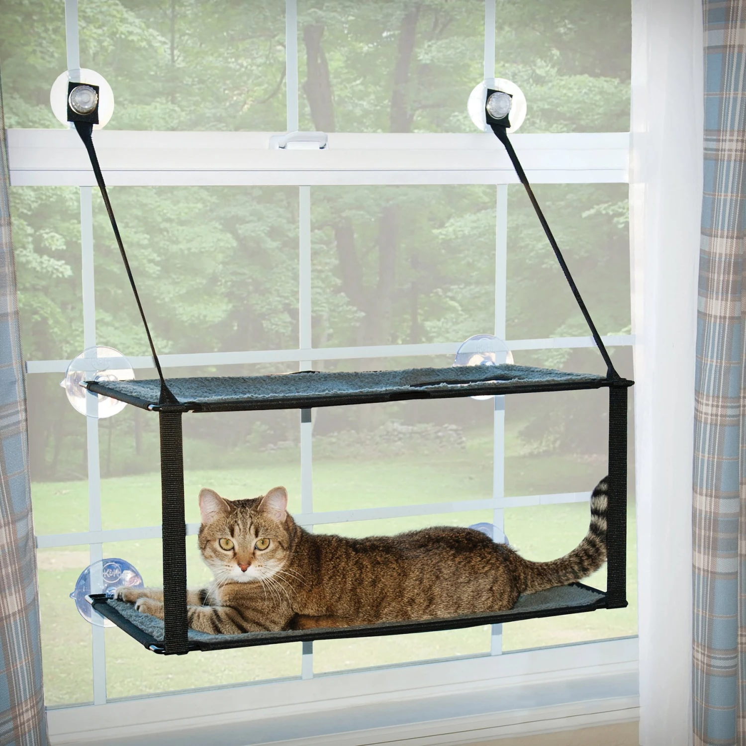 K&H Pet Products EZ Mount Double Stack Kitty Sill Cat Window Perch 3 K&H Pet Products EZ Mount Double Stack Kitty Sill Cat Window Perch