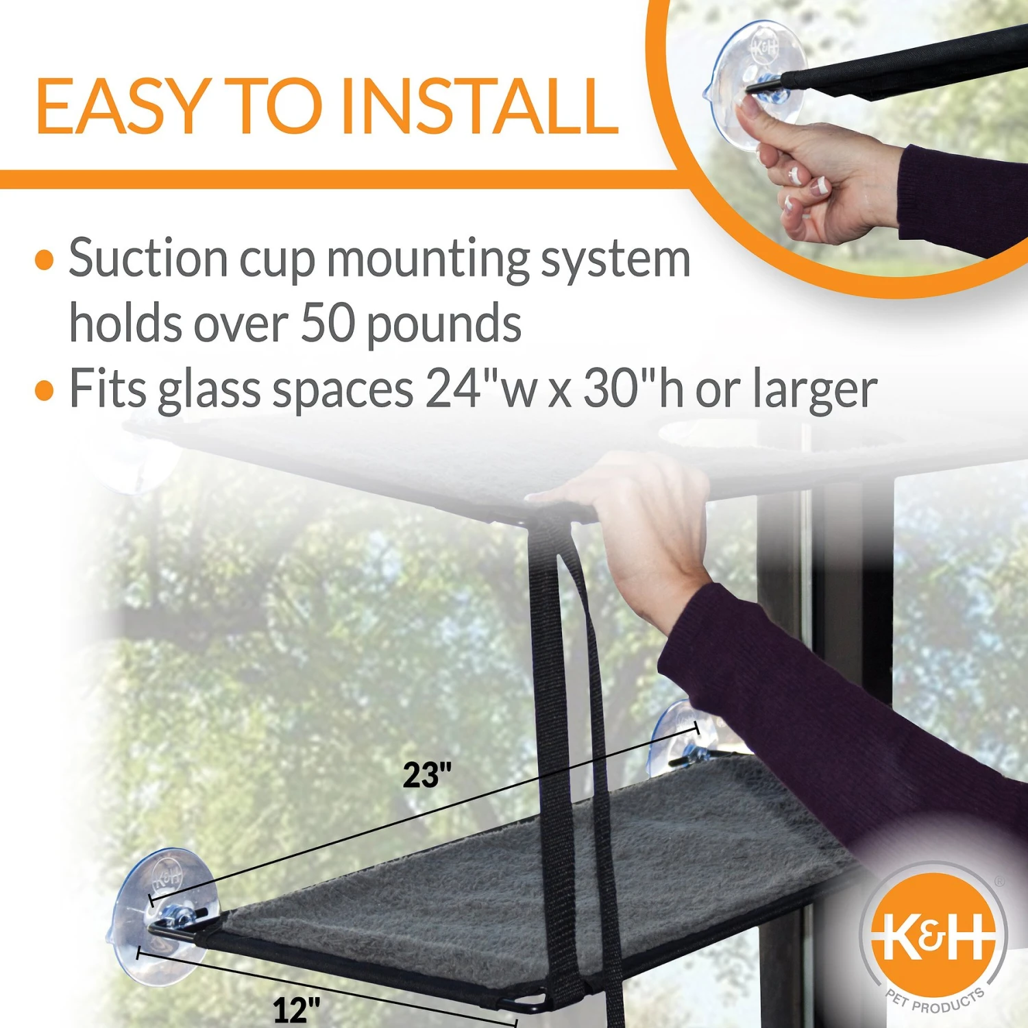 K&H Pet Products EZ Mount Double Stack Kitty Sill Cat Window Perch 4 K&H Pet Products EZ Mount Double Stack Kitty Sill Cat Window Perch - Image 2
