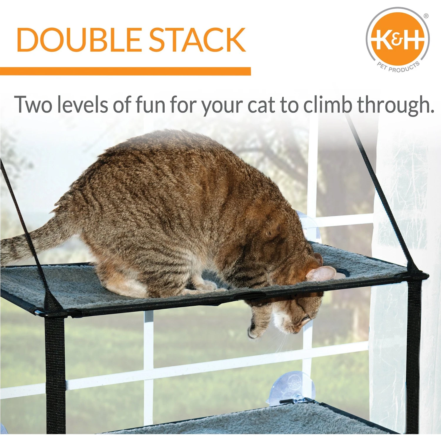 K&H Pet Products EZ Mount Double Stack Kitty Sill Cat Window Perch 5 K&H Pet Products EZ Mount Double Stack Kitty Sill Cat Window Perch - Image 3