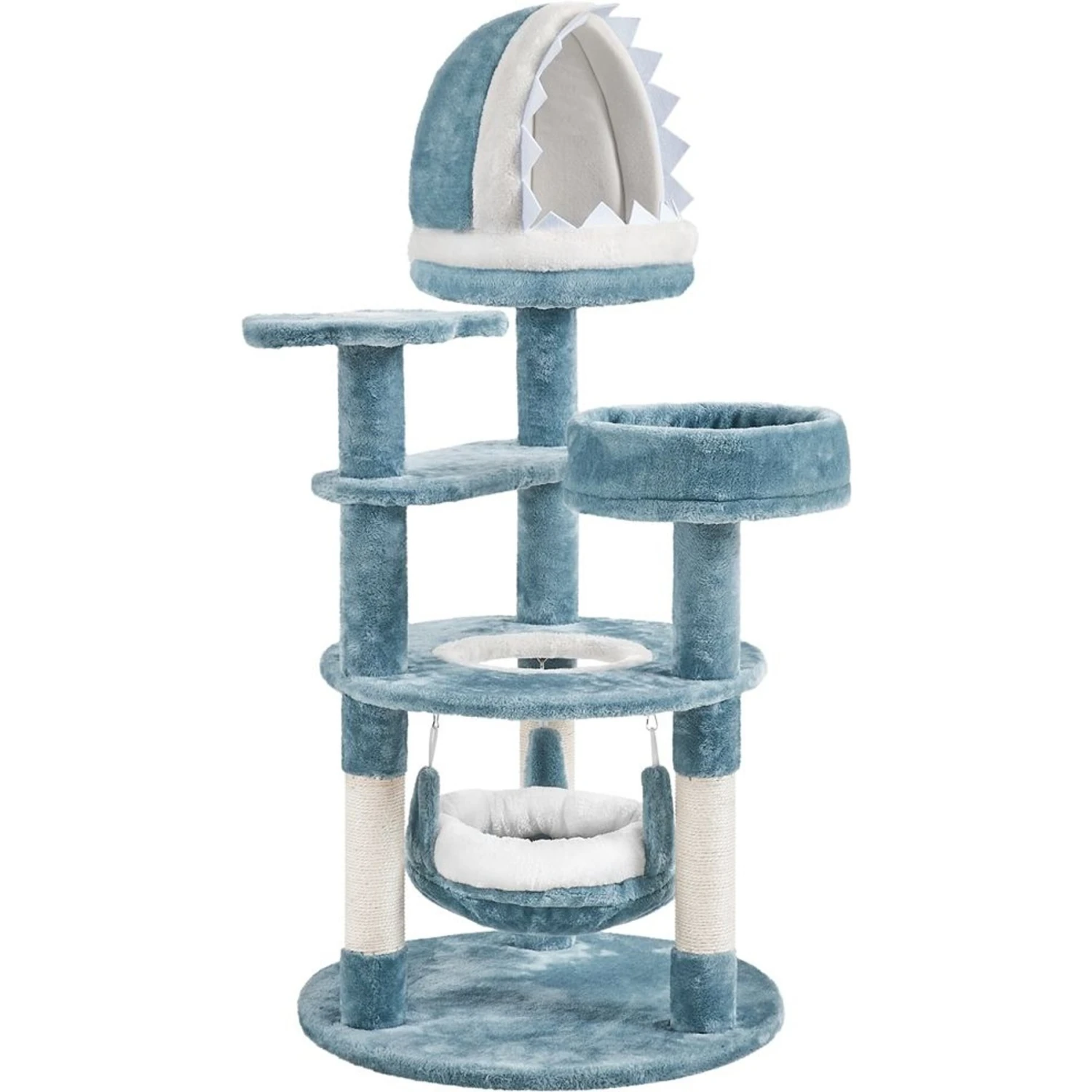Yaheetech Ocean-Themed Multi-Level 45.5-in Cat Tree 4 Yaheetech Ocean-Themed Multi-Level 45.5-in Cat Tree - Image 2