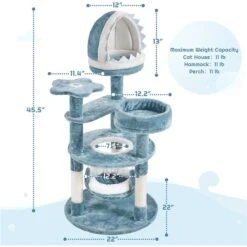 Yaheetech Ocean-Themed Multi-Level 45.5-in Cat Tree 11 Yaheetech Ocean-Themed Multi-Level 45.5-in Cat Tree -Cat Pet Supplies 1033006 PT2. AC SS1800 V1702674045