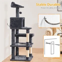 Yaheetech Multi-Level 55-in Cat Tree & Condo 15 Yaheetech Multi-Level 55-in Cat Tree & Condo -Cat Pet Supplies 1033022 PT6. AC SS1800 V1702673564