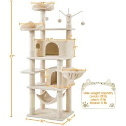 Yaheetech Multi-Level 67-in Cat Tree -Cat Pet Supplies 1033102 PT2. AC SS1800 V1702673622