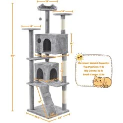 Yaheetech 80-in Cat Tree & Condo -Cat Pet Supplies 1033190 PT2. AC SS1800 V1702674048