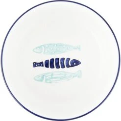Signature Housewares Coastal Fish Non-Skid Ceramic Cat Bowl 7 Signature Housewares Coastal Fish Non-Skid Ceramic Cat Bowl -Cat Pet Supplies 103442 PT7. AC SS1800 V1544211501