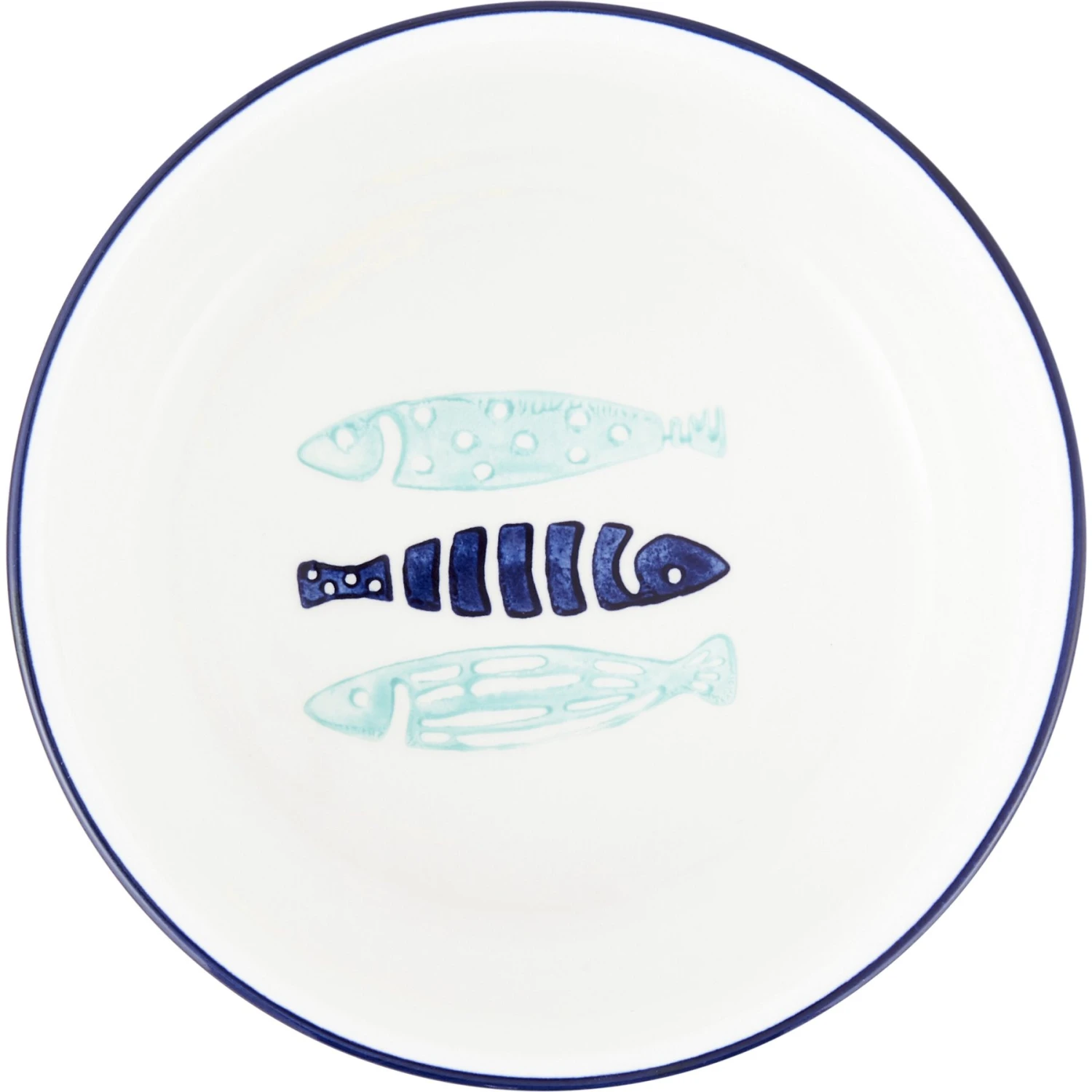 Signature Housewares Coastal Fish Non-Skid Ceramic Cat Bowl 5 Signature Housewares Coastal Fish Non-Skid Ceramic Cat Bowl - Image 3