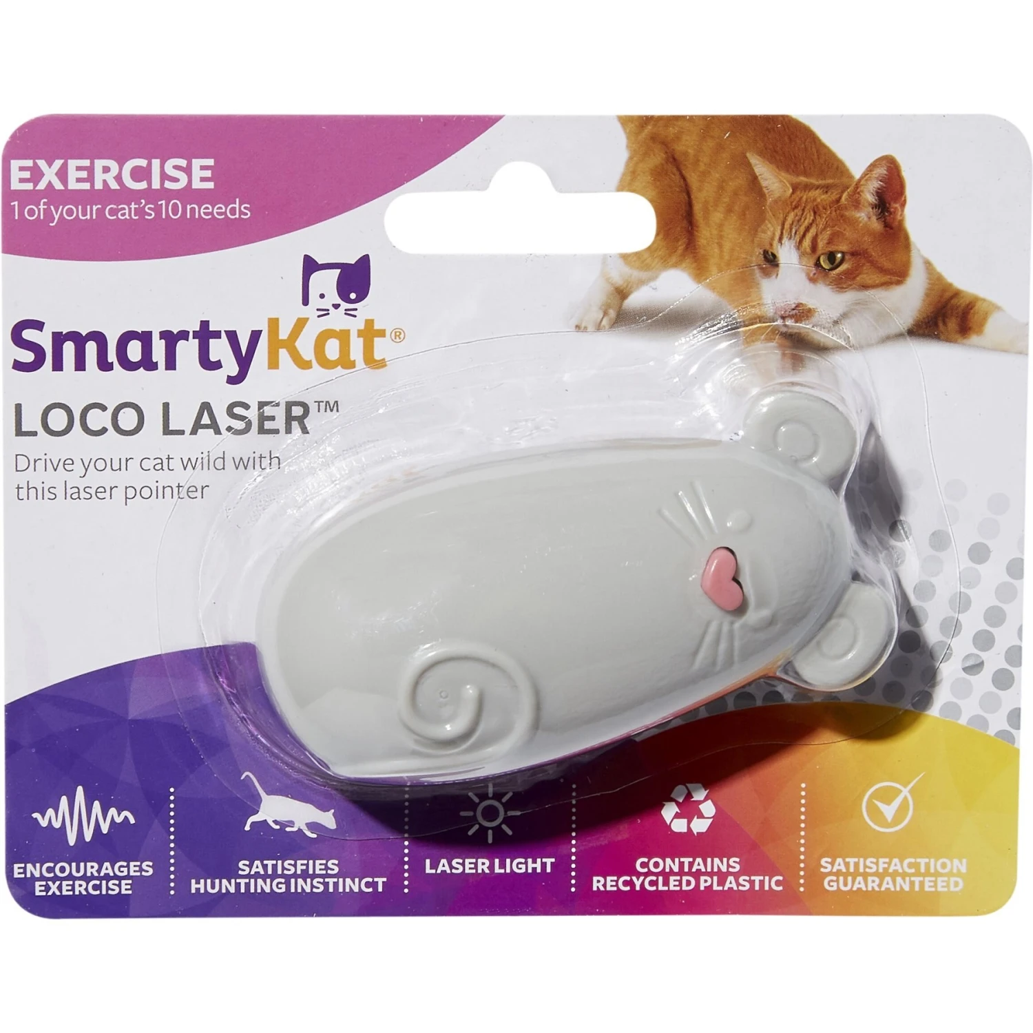 SmartyKat Loco Laser Cat Toy, Color Varies 3 SmartyKat Loco Laser Cat Toy, Color Varies