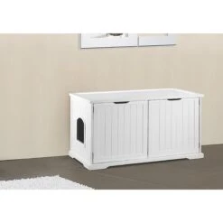 Merry Products Cat Washroom Bench Decorative Litter Box Cover & Storage -Cat Pet Supplies 118012 PT4. AC SS1800 V1492009646