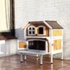 TRIXIE 2-Story Cottage Outdoor Wooden Cat House -Cat Pet Supplies 118986 MAIN. AC SS1800 V1569621774