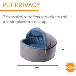K&H Pet Products Self-Warming Hooded Cat Bed -Cat Pet Supplies 121182 PT2. AC SS1800 V1694454178