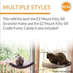 K&H Pet Products EZ Mount Window Scratcher Kitty Sill Cradle Refill -Cat Pet Supplies 121337 PT3. AC SS1800 V1637624522