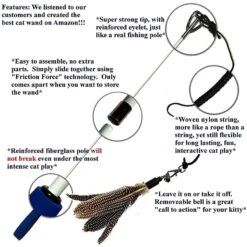 Pet Fit For Life 2 Guinea Feather Wand Cat Toy -Cat Pet Supplies 123811 PT5. AC SS1800 V1589320648