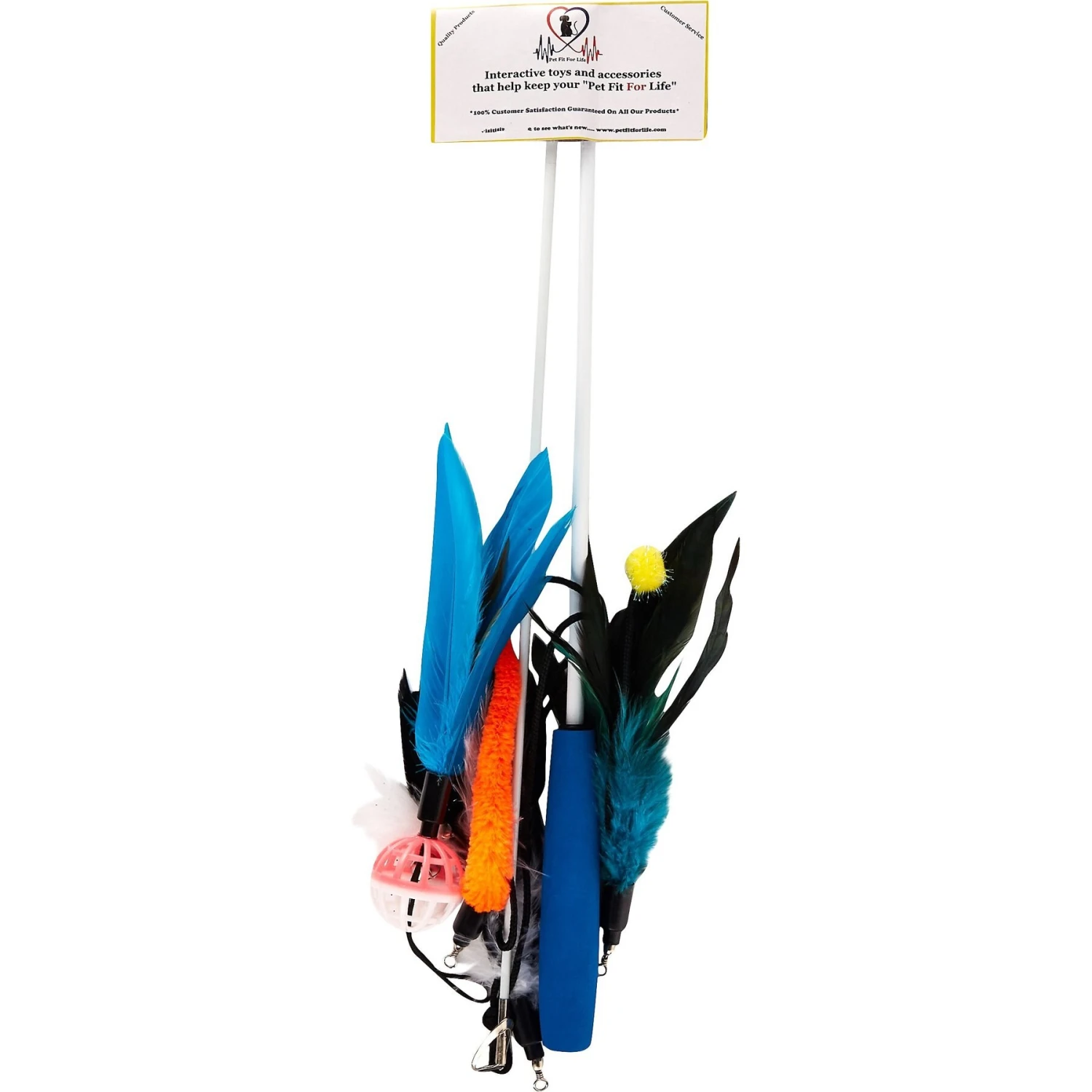 Pet Fit For Life 4 Piece Dual Rod Wand Cat Toy 10 Pet Fit For Life 4 Piece Dual Rod Wand Cat Toy - Image 8