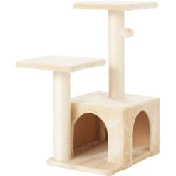 Frisco 28-in Faux Fur Cat Tree & Condo -Cat Pet Supplies 128073 PT5. AC SS1800 V1584453205