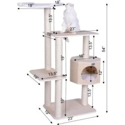 Armarkat 54-in Wooden Cat Tree & Condo -Cat Pet Supplies 130333 PT7. AC SS1800 V1582739720