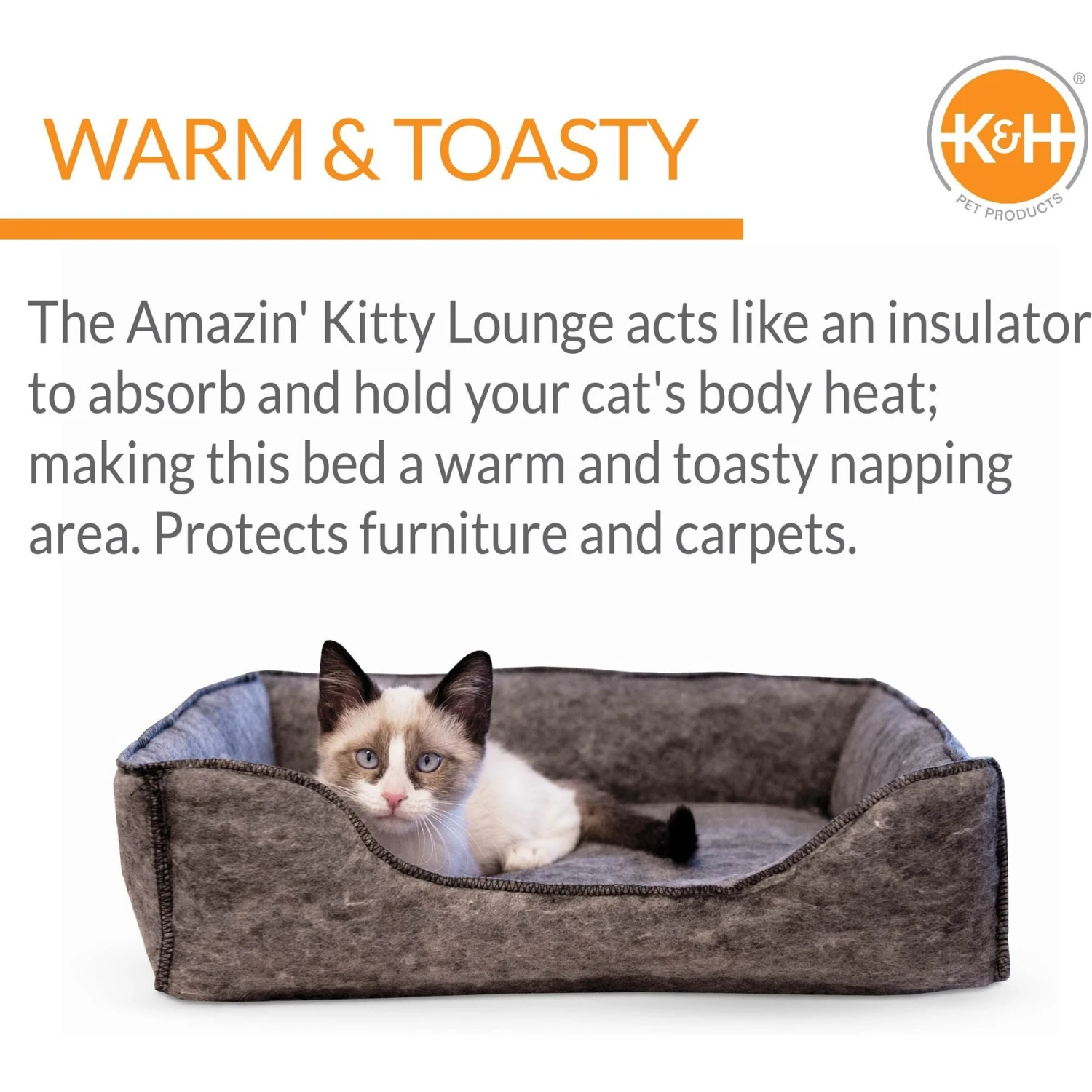 K&H Pet Products Amazin' Kitty Lounge Sleeper Cat Bed 6 K&H Pet Products Amazin' Kitty Lounge Sleeper Cat Bed - Image 4