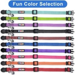 Pawtitas Nylon Reflective Breakaway Cat Collar With Bell -Cat Pet Supplies 134716 PT6. AC SS1800 V1681234396