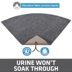 Drymate Corner Ridged Cat Litter Trapping Mat, Grey, 29.5-in X 29.5-in -Cat Pet Supplies 134952 PT2. AC SS1800 V1689627104