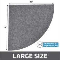 Drymate Corner Ridged Cat Litter Trapping Mat, Grey, 29.5-in X 29.5-in -Cat Pet Supplies 134952 PT4. AC SS1800 V1689627204