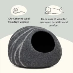 Meowfia Premium Felt Cat Cave Bed -Cat Pet Supplies 137344 PT3. AC SS1800 V1680895415