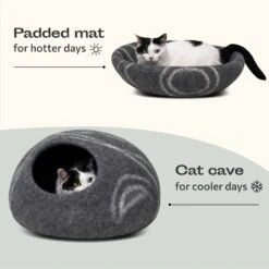 Meowfia Premium Felt Cat Cave Bed -Cat Pet Supplies 137344 PT5. AC SS1800 V1680895421