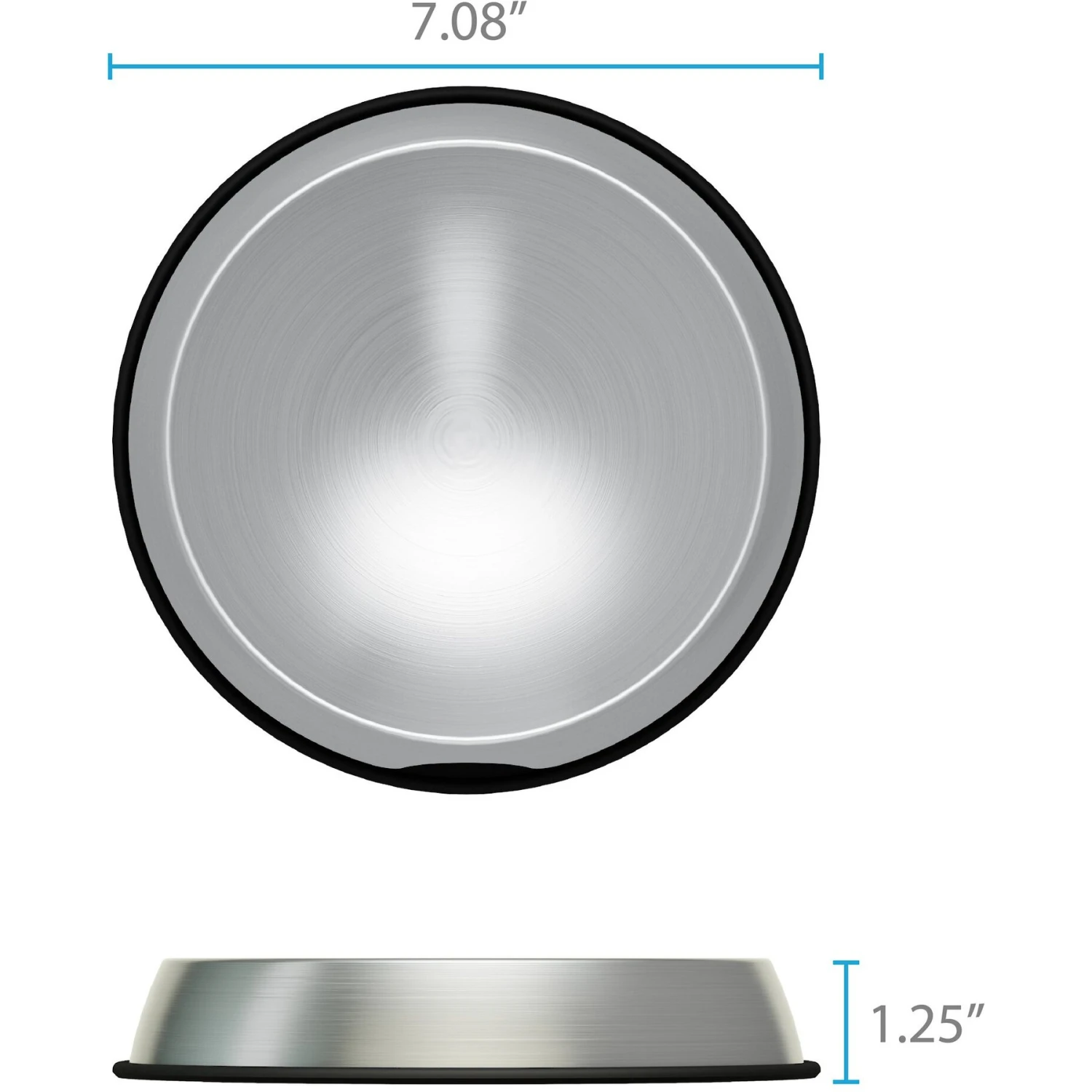 Dr. Catsby's Whisker Relief Non-Skid Stainless Steel Cat Bowl, 1.5-cup 4 Dr. Catsby's Whisker Relief Non-Skid Stainless Steel Cat Bowl, 1.5-cup - Image 2