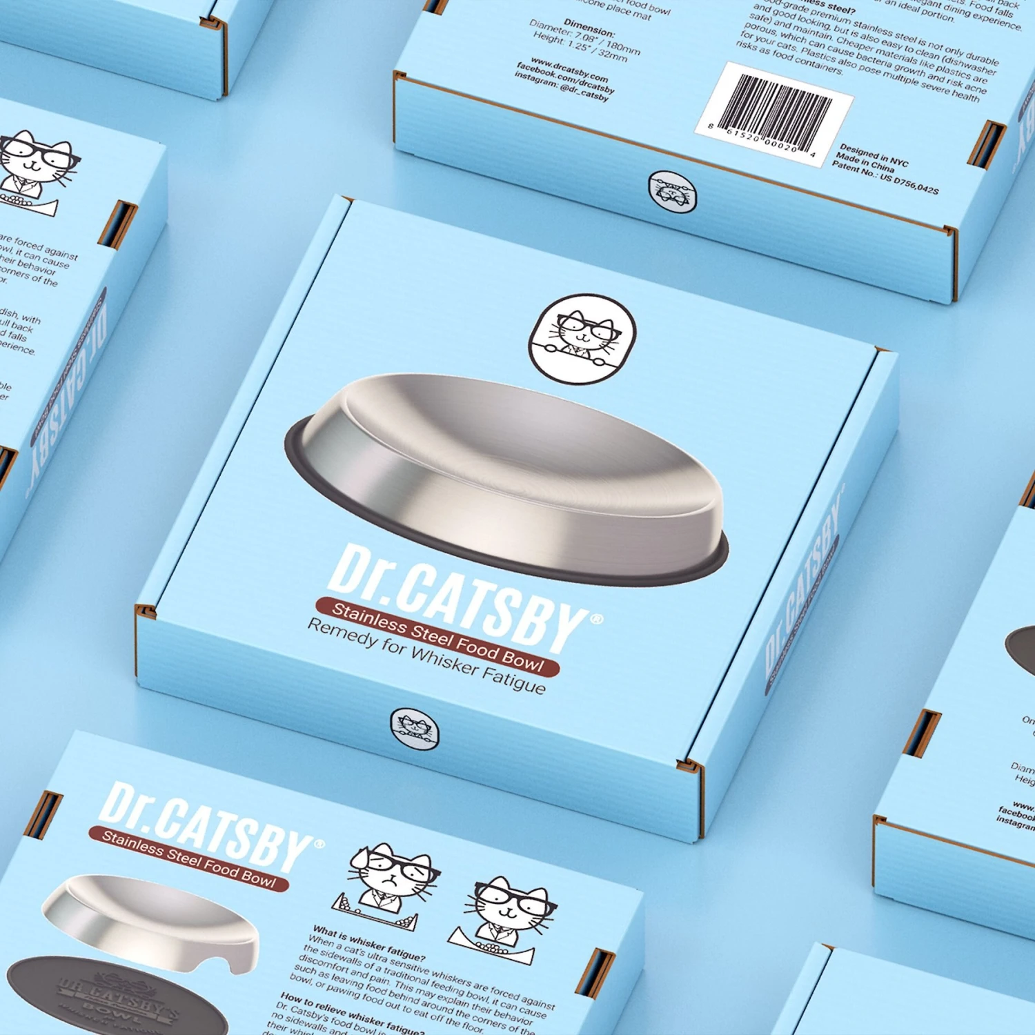 Dr. Catsby's Whisker Relief Non-Skid Stainless Steel Cat Bowl, 1.5-cup 8 Dr. Catsby's Whisker Relief Non-Skid Stainless Steel Cat Bowl, 1.5-cup - Image 6