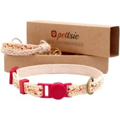 Pettsie Cotton Breakaway Cat Collar With Friendship Bracelet