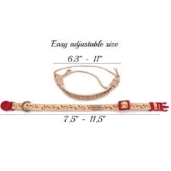 Pettsie Cotton Breakaway Cat Collar With Friendship Bracelet -Cat Pet Supplies 139122 PT2. AC SS1800 V1507065002