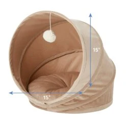 Frisco Foldable Canopy Cat Bed, Sandy Beige -Cat Pet Supplies 140164 PT3. AC SS1800 V1578441128