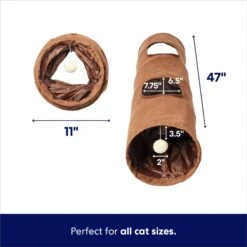 Frisco 47-in Foldable Crinkle Play Tunnel With 2 Windows -Cat Pet Supplies 140168 PT1. AC SS1800 V1695670690