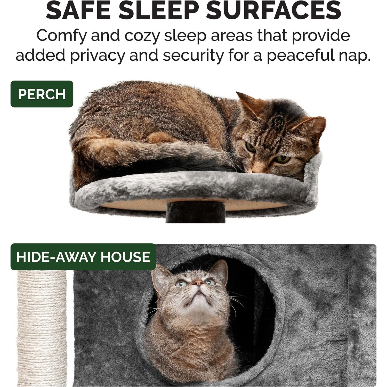 Tiger Tough Platform House Playground 59.8-in Faux Fur Cat Tree & Condo 8 Tiger Tough Platform House Playground 59.8-in Faux Fur Cat Tree & Condo - Image 7