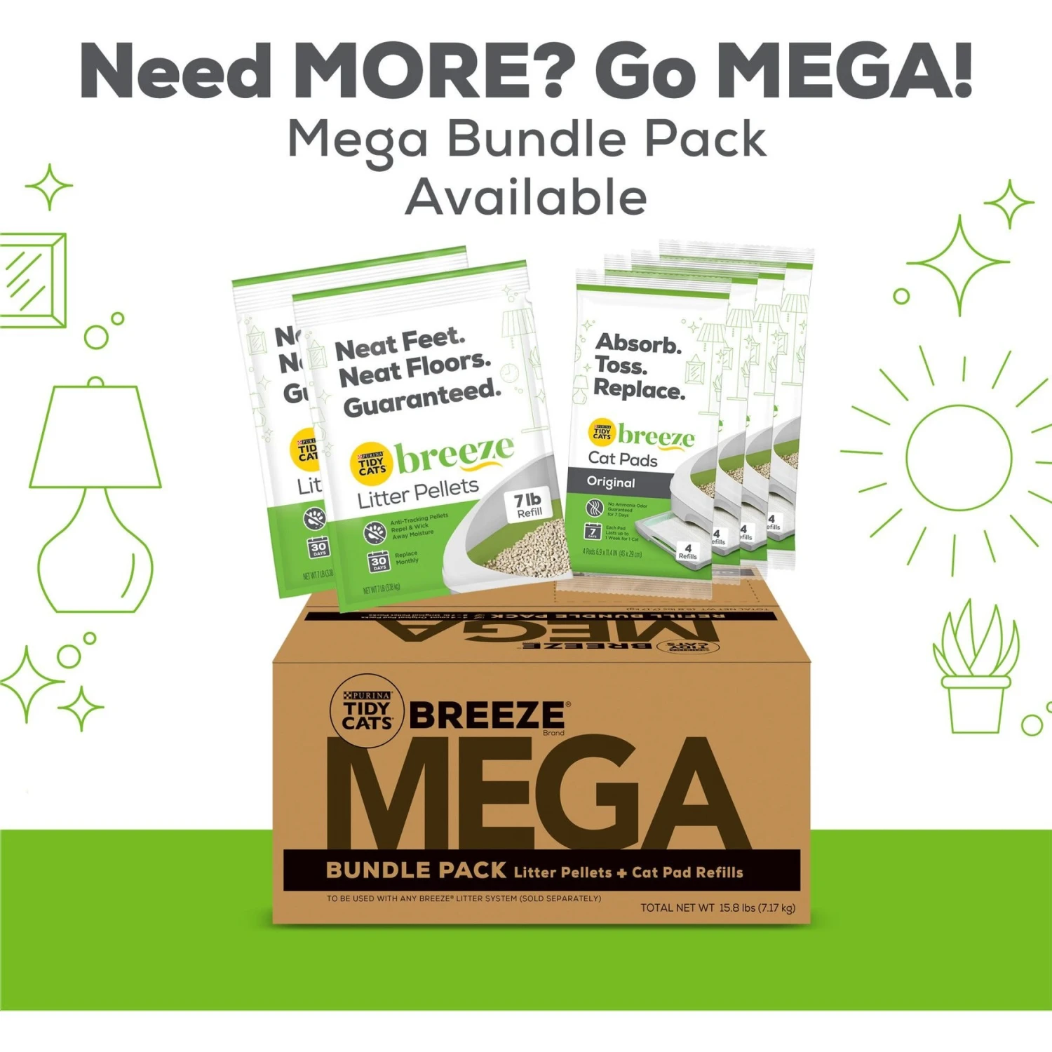 Purina Tidy Cats Hooded Litter Box System, Breeze Hooded System Starter Kit Litter Box, Litter Pellets & Pads 6 Purina Tidy Cats Hooded Litter Box System, Breeze Hooded System Starter Kit Litter Box, Litter Pellets & Pads - Image 4