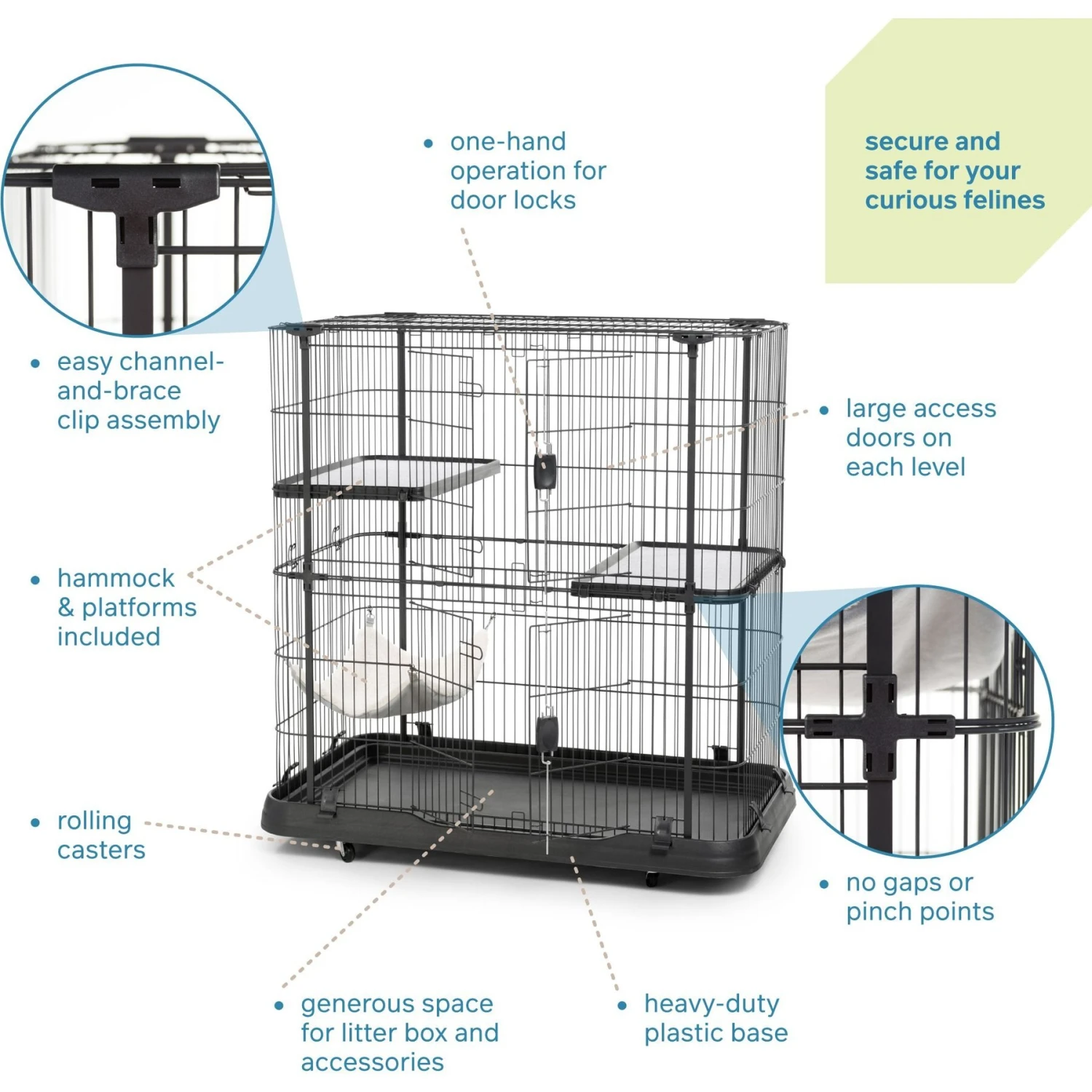 Prevue Pet Products Deluxe Cat Cage Playpen 5 Prevue Pet Products Deluxe Cat Cage Playpen - Image 3