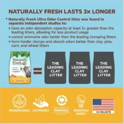 Naturally Fresh Multi-Cat Fresh Unscented Clumping Walnut Cat Litter -Cat Pet Supplies 144714 PT7. AC SS1800 V1597151487