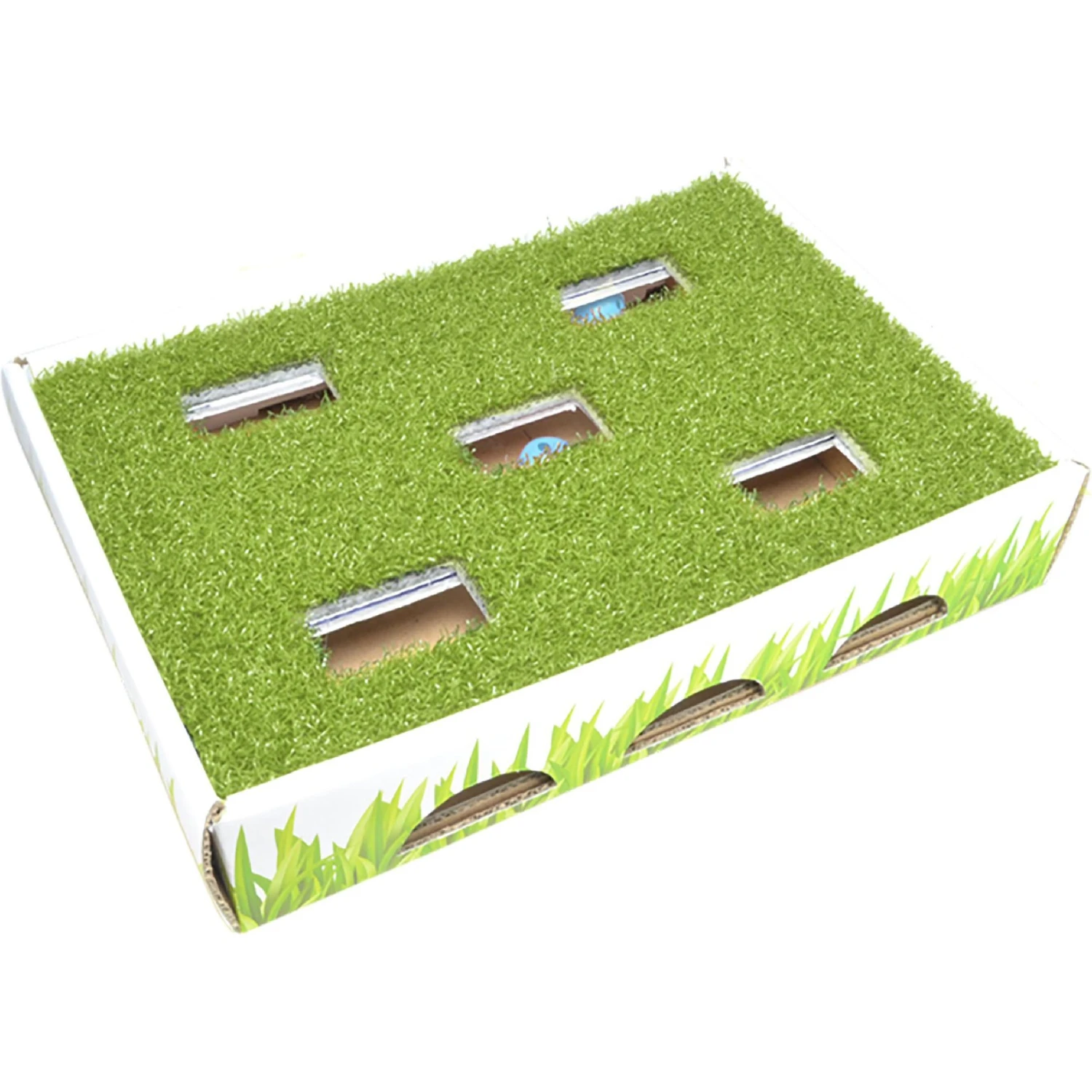 Catstages Grass Patch Hunting Box Cat Scratcher Toy 3 Catstages Grass Patch Hunting Box Cat Scratcher Toy