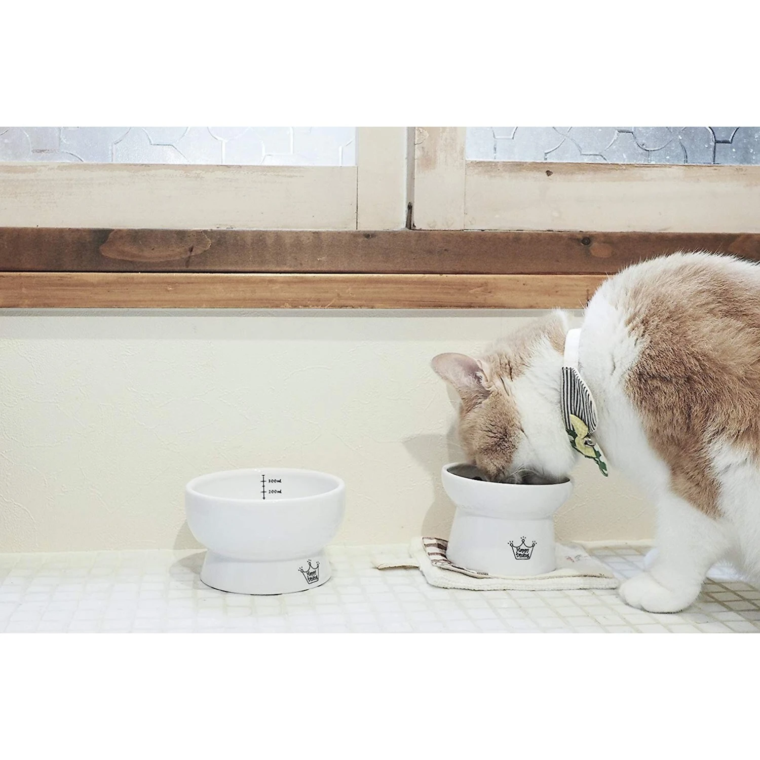 Necoichi Ceramic Elevated Cat Food & Water Bowl Set 5 Necoichi Ceramic Elevated Cat Food & Water Bowl Set - Image 3