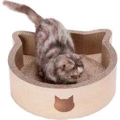 Necoichi Cat Head Scratcher Bed -Cat Pet Supplies 154905 PT8. AC SS1800 V1646413923