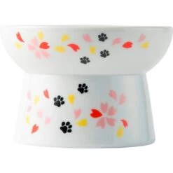 Necoichi Raised Cat Food Bowl, Sakura -Cat Pet Supplies 169391 PT2. AC SS1800 V1649358119