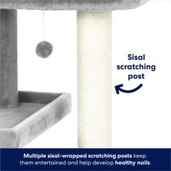 Frisco 42-in Heavy Duty Faux Fur Cat Tree & Condo -Cat Pet Supplies 169398 PT3. AC SS1800 V1667228362