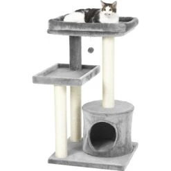 Frisco 42-in Heavy Duty Faux Fur Cat Tree & Condo -Cat Pet Supplies 169398 PT5. AC SS1800 V1584453369