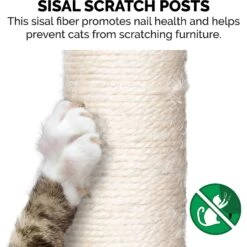 Tiger Tough Scratching Post 22.5-in Faux Fur Cat Tree 14 Tiger Tough Scratching Post 22.5-in Faux Fur Cat Tree -Cat Pet Supplies 173194 PT5. AC SS1800 V1618277544