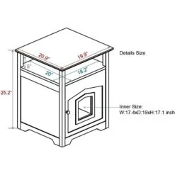Arf Pets Designer Enclosed Cat Litter Box -Cat Pet Supplies 173265 PT2. AC SS1800 V1617700009