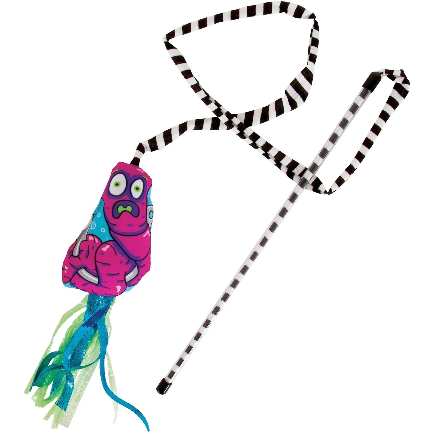 Fat Cat Catfisher Teasers Worm Wand Cat Toy 3 Fat Cat Catfisher Teasers Worm Wand Cat Toy