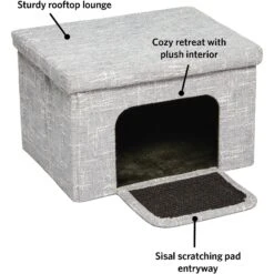 MidWest Curious Cube Cat Condo -Cat Pet Supplies 176498 PT2. AC SS1800 V1582739085