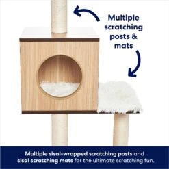 Frisco 62-in Modern Cat Tree & Condo 10 Frisco 62-in Modern Cat Tree & Condo -Cat Pet Supplies 177901 PT2. AC SS1800 V1667227352