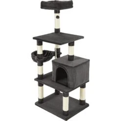 Frisco 59-in Faux Fur Cat Tree & Condo -Cat Pet Supplies 180387 PT6. AC SS1800 V1584453440
