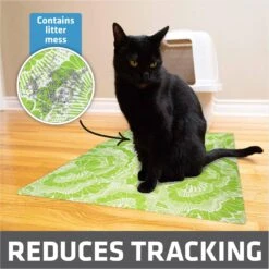 Drymate Protective & Decorative Cat Litter Mat, Surf Green, Large, 20-in X 28-in -Cat Pet Supplies 181542 PT2. AC SS1800 V1689627233