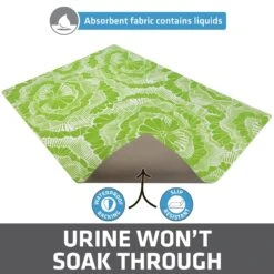 Drymate Protective & Decorative Cat Litter Mat, Surf Green, Large, 20-in X 28-in -Cat Pet Supplies 181542 PT3. AC SS1800 V1689627177